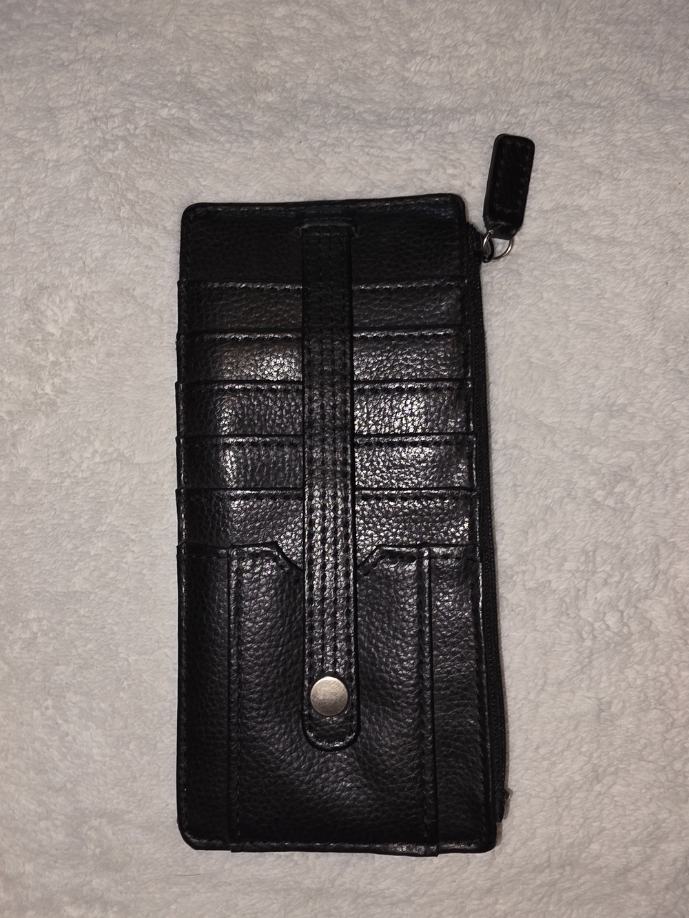 Black Leather Card Holder Wallet